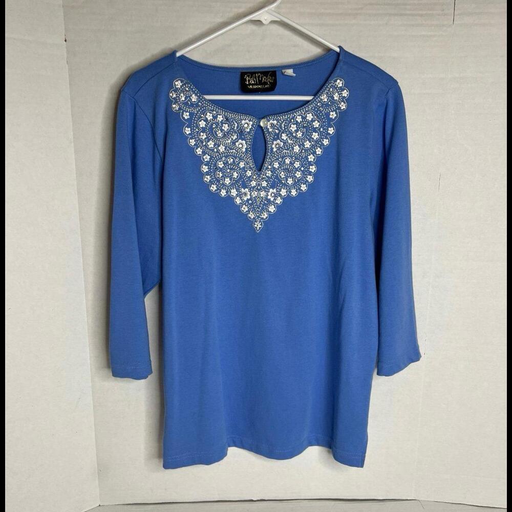 Bob Mackie Bead Design Long Sleeve - Size Large